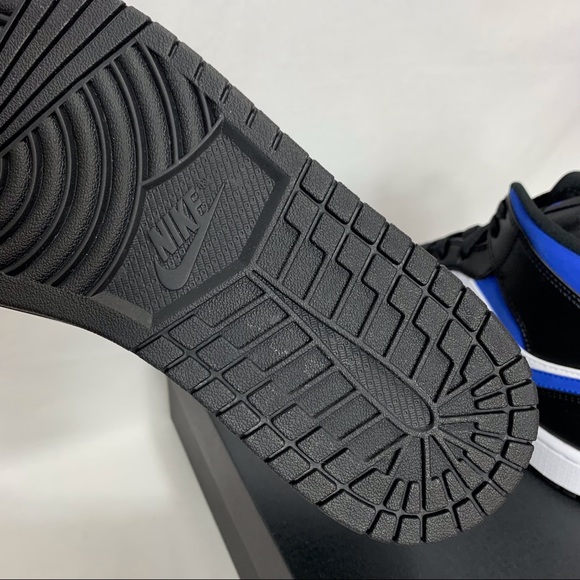 Air Jordan 1 Mid White Black Royal New - Picture 8 of 10